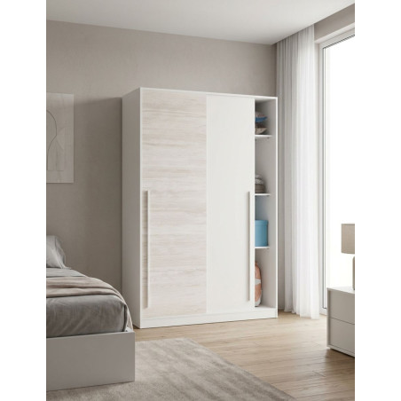 Armario Max 200x120 cm. 2 Puertas Correderas Blanco - Montiel