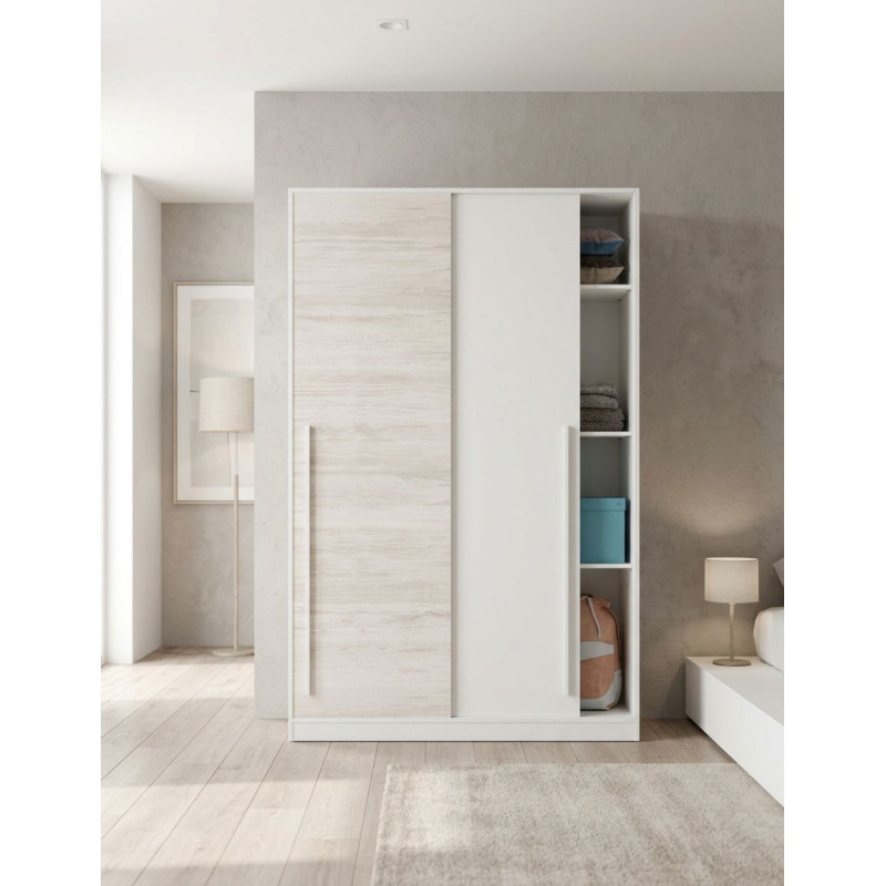 Armario Max 200x120 cm. 2 Puertas Correderas Blanco - Montiel