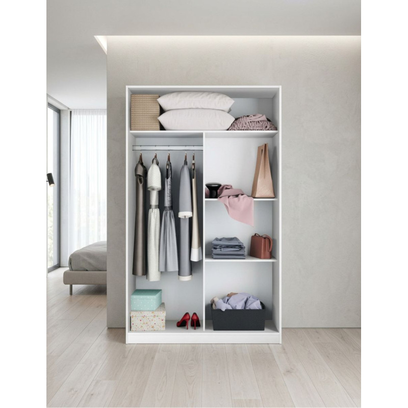 Armario Max 200x120 cm. 2 Puertas Correderas Blanco - Montiel