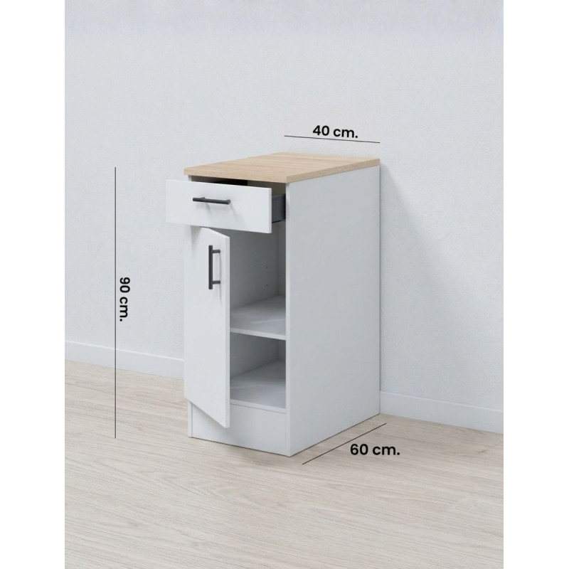 Mueble Cocina Bajo Kira 1 Cajón y 1 Puerta - Montiel