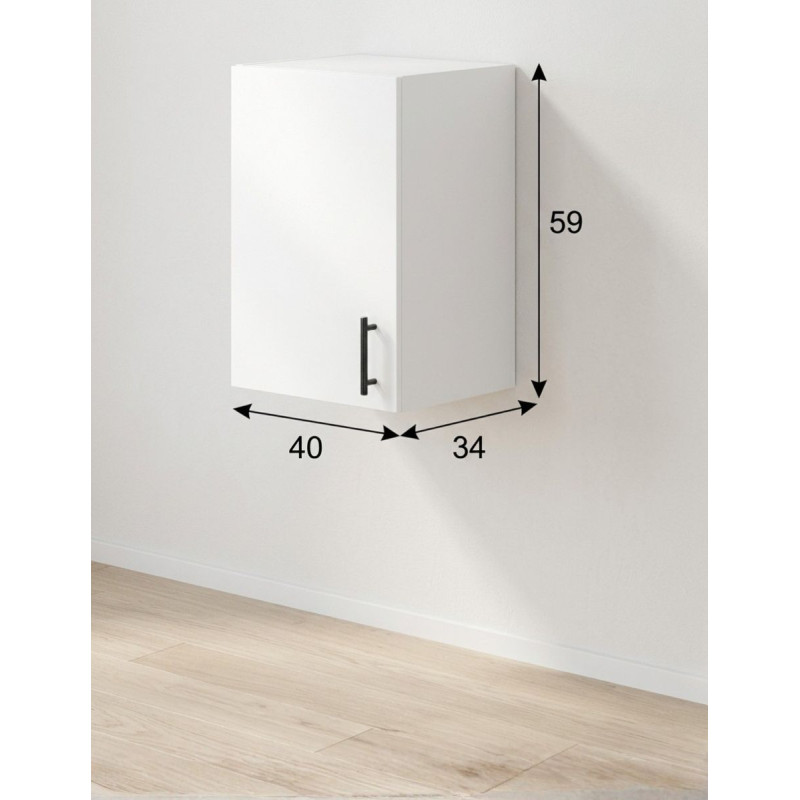 Mueble Cocina para Colgar 40 cm. Blanco Brillo - Montiel