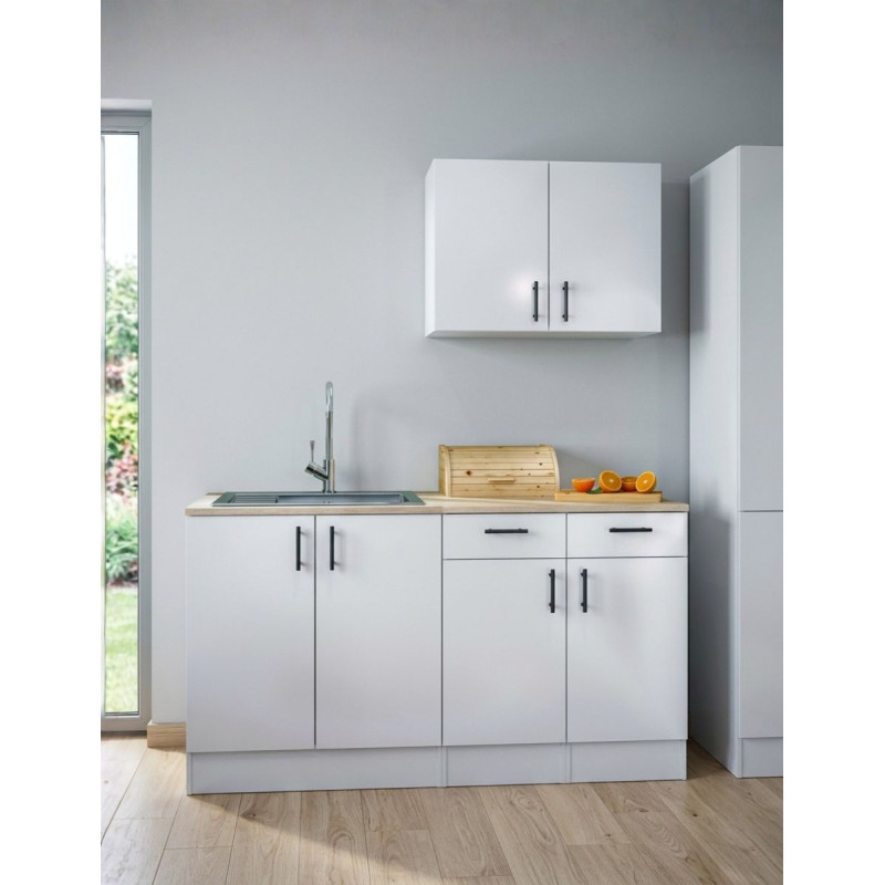 Mueble Fregadero Kira Blanco Brillo / Roble Canadian - Montiel