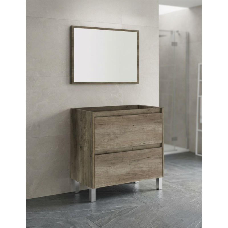 Mueble Baño Dakota Roble Nordik con Espejo - Montiel