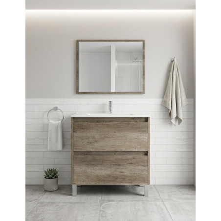 Mueble Baño Dakota Roble Nordik con Espejo - Montiel