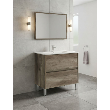 Mueble Baño Dakota Roble Nordik con Espejo - Montiel
