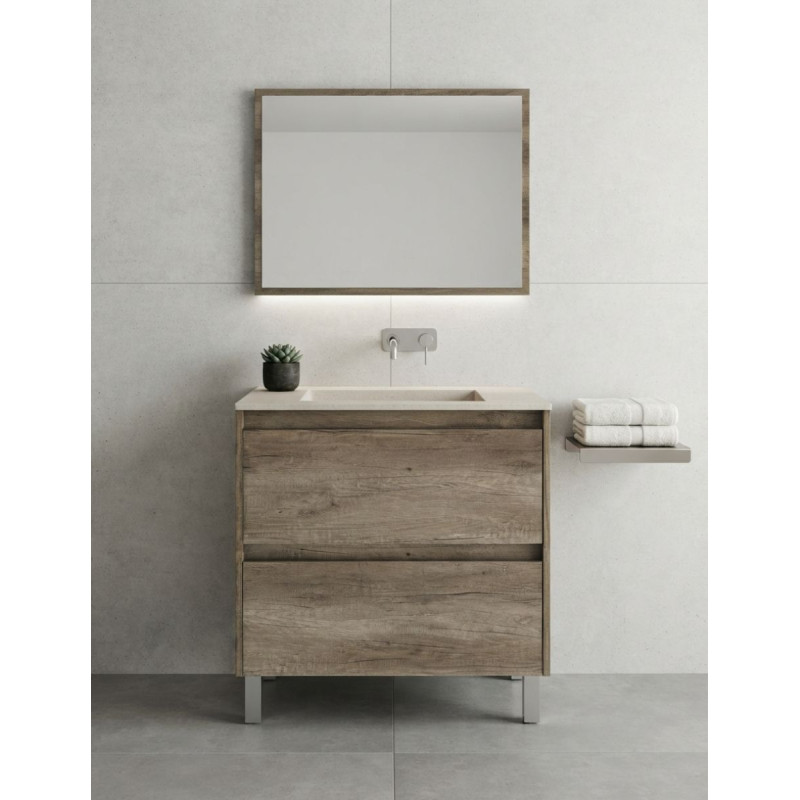 Mueble Baño Dakota Roble Nordik con Espejo - Montiel