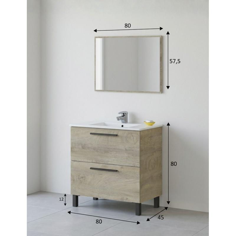 Mueble Baño Air para Lavabo con Espejo - Montiel