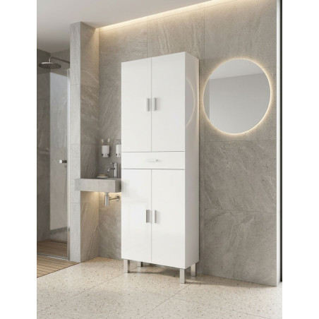 Armario Baño Aruba Blanco Brillo 4 Puertas - Montiel