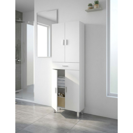 Armario Baño Aruba Blanco Brillo 4 Puertas - Montiel