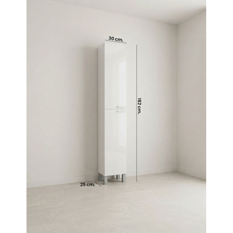 Armario de Baño Koncept Alto Blanco Brillante - Montiel
