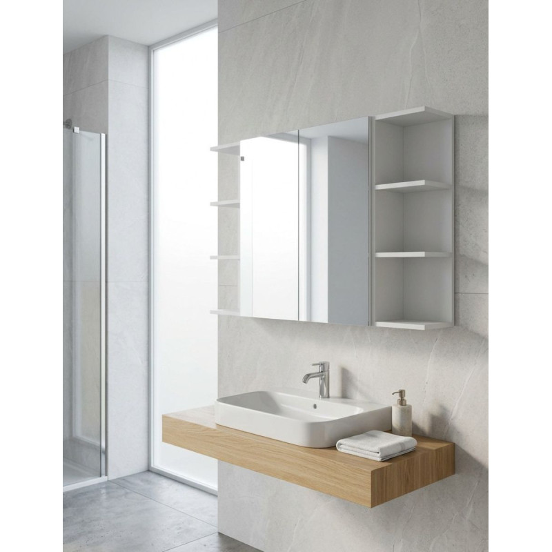 Módulo Rinconero Baño Blanco Brillo Colgante - Montiel