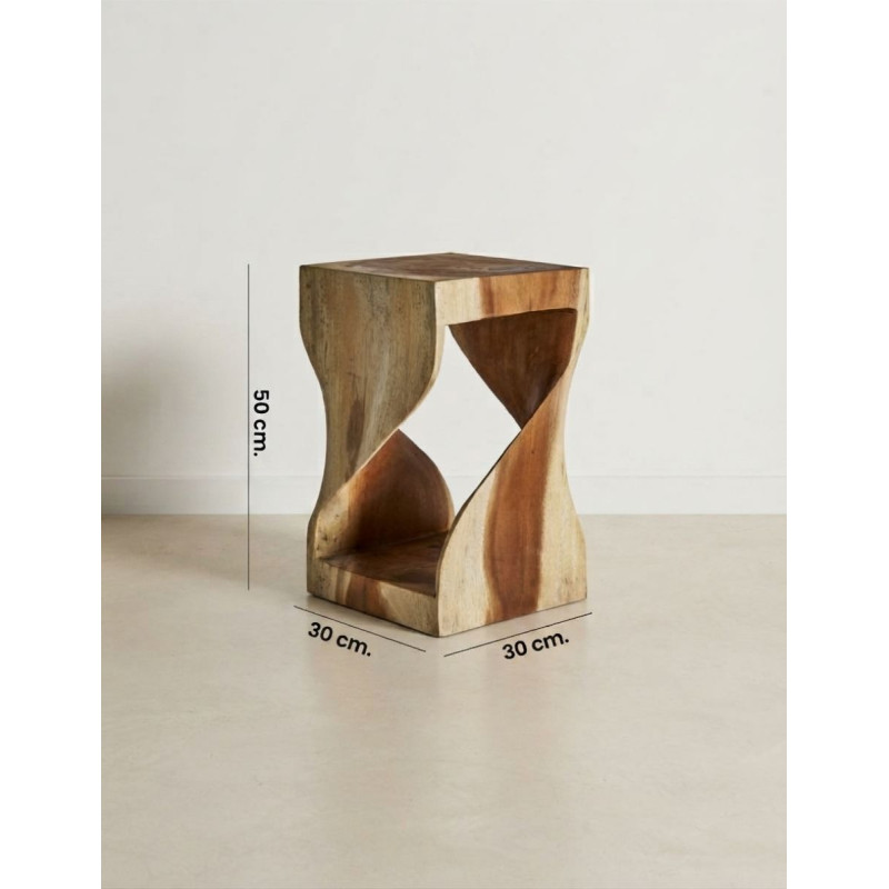Mesa de Centro y Taburete Maun Madera de Acacia - Montiel