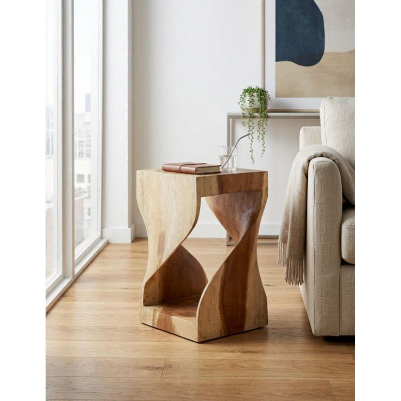 Mesa de Centro y Taburete Maun Madera de Acacia - Montiel