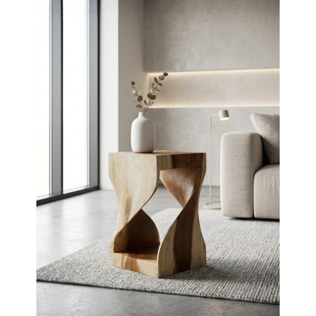 Mesa de Centro y Taburete Maun Madera de Acacia - Montiel