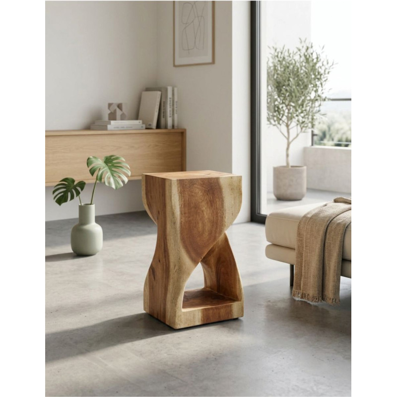 Mesa de Centro y Taburete Maun Madera de Acacia - Montiel