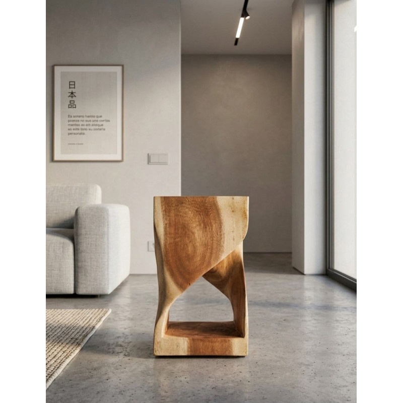 Mesa de Centro y Taburete Maun Madera de Acacia - Montiel