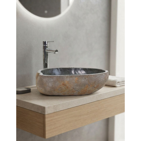 Lavabo Tauro Escultórico en Piedra Natural Arena - Montiel