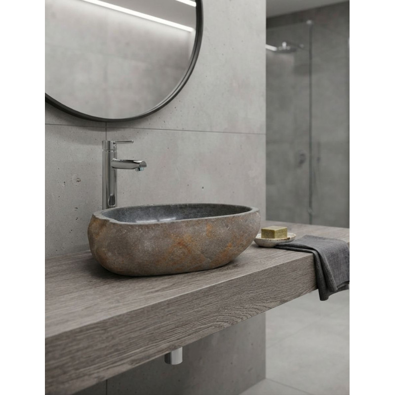 Lavabo Tauro Escultórico en Piedra Natural Arena - Montiel