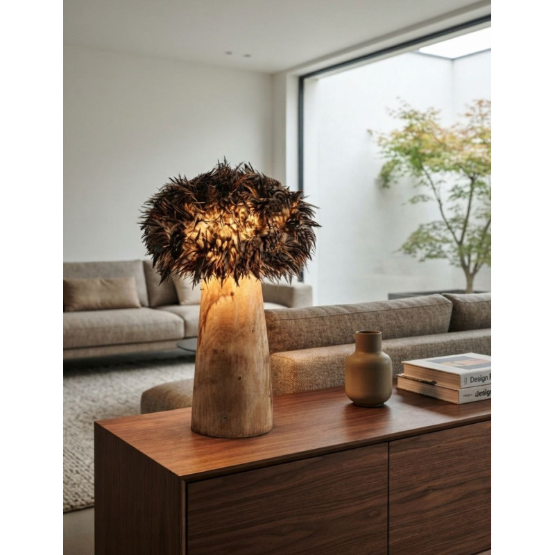 Lámpara Sobremesa Ghedas Madera de Teka 75x50 cm. - Montiel