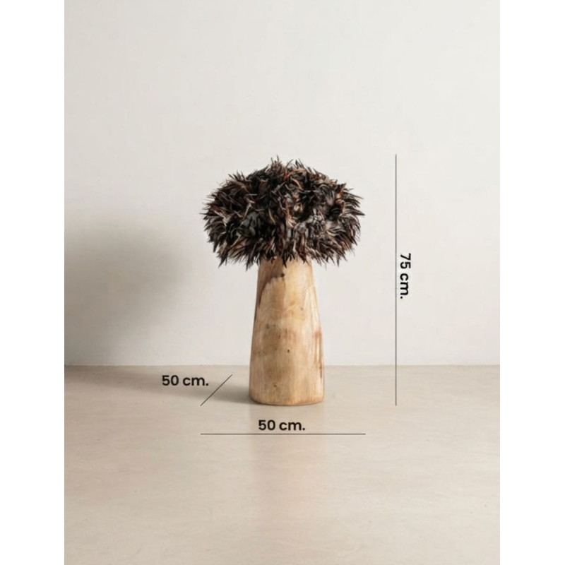 Lámpara Sobremesa Ghedas Madera de Teka 75x50 cm. - Montiel