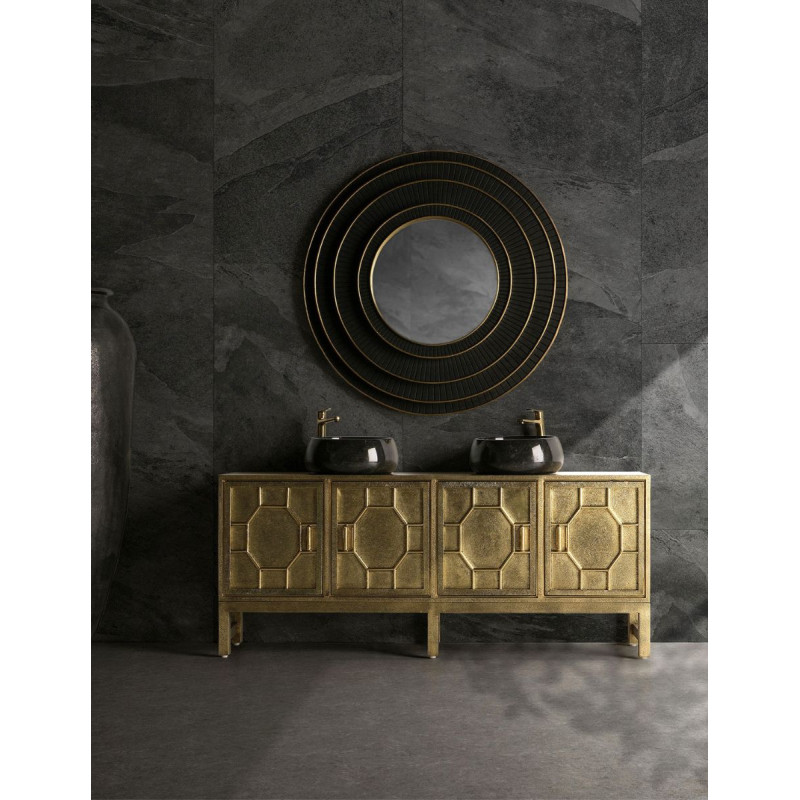 Lavabo Capricornio de Mármol Negro Brillante - Montiel