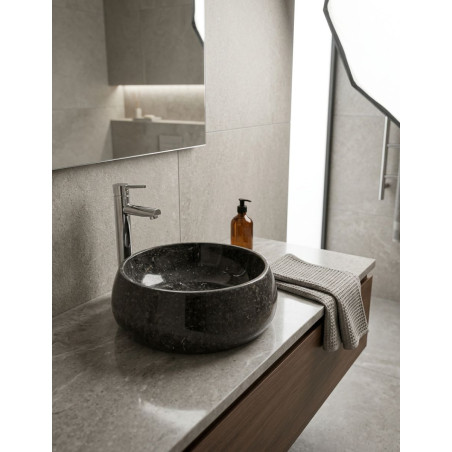 Lavabo Capricornio de Mármol Negro Brillante - Montiel