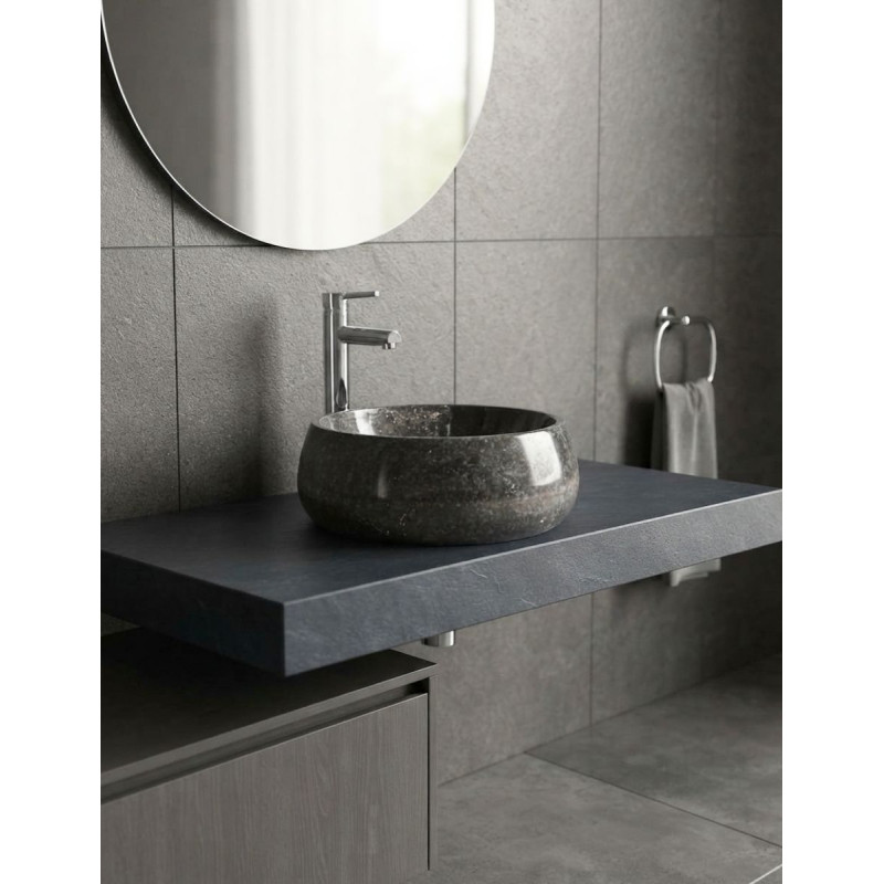 Lavabo Capricornio de Mármol Negro Brillante - Montiel