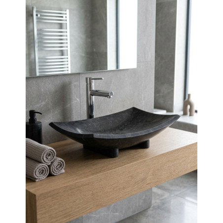 Lavabo Baño Urano Negro de Mármol - Montiel