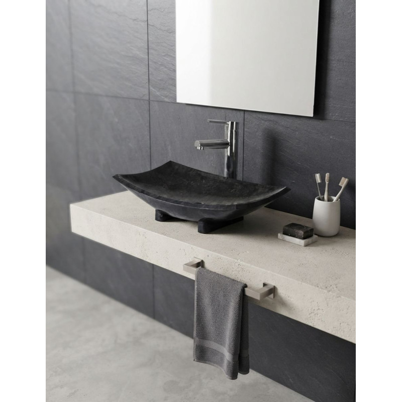 Lavabo Baño Urano Negro de Mármol - Montiel