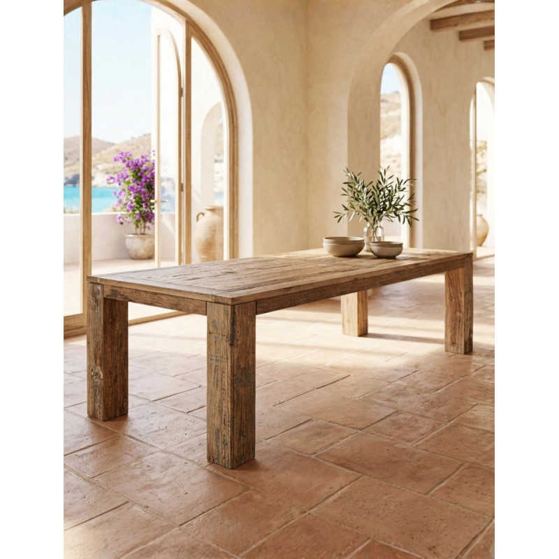 Mesa Madera Comedor Backlyn 270x120 cm. Marrón - Montiel