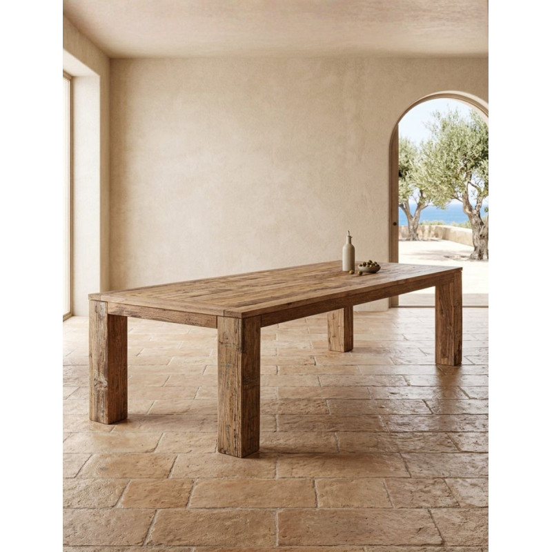 Mesa Madera Comedor Backlyn 270x120 cm. Marrón - Montiel