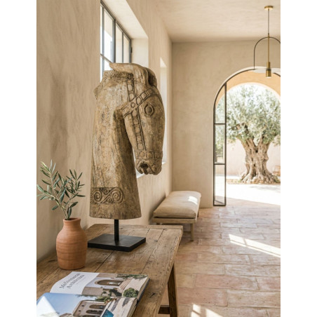Figura Caballo Decorativo 90 cm. de Alto de Madera - Montiel