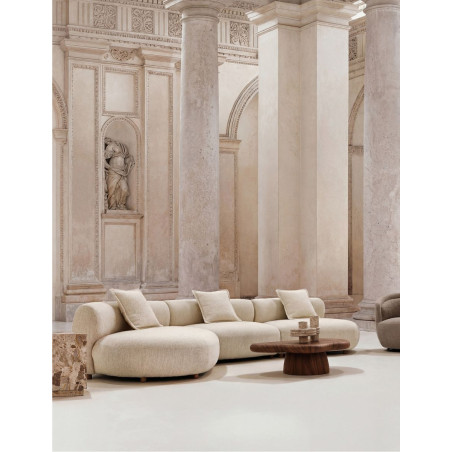 Sofá Salón Modular Zakupi Beige con 4 Cojines - Montiel