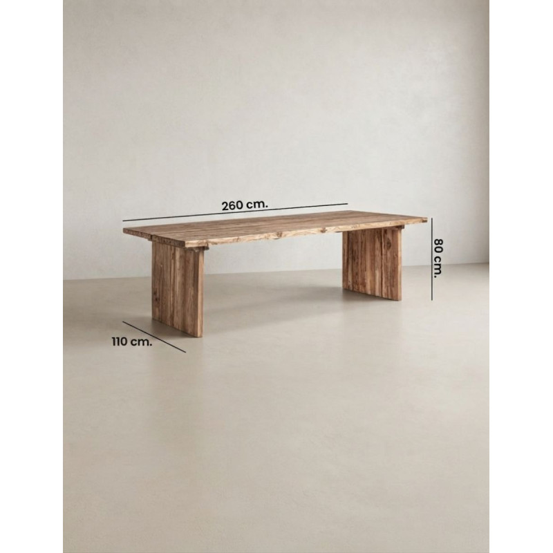 Mesa Comedor Omaha 260x110 cm. de Madera Marrón - Montiel