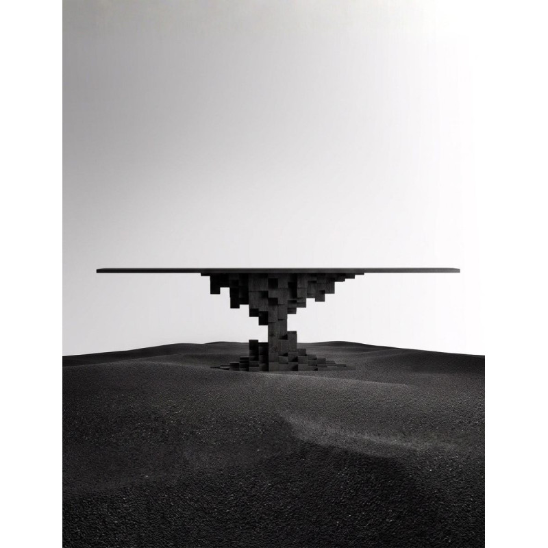 Mesa Comedor Pètria Negra de Madera de Mango - Montiel