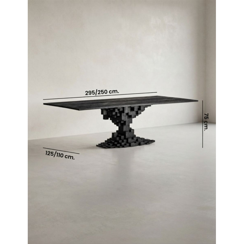 Mesa Comedor Pètria Negra de Madera de Mango - Montiel