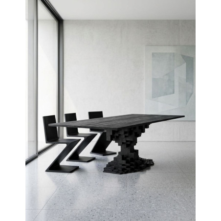 Mesa Comedor Pètria Negra de Madera de Mango - Montiel