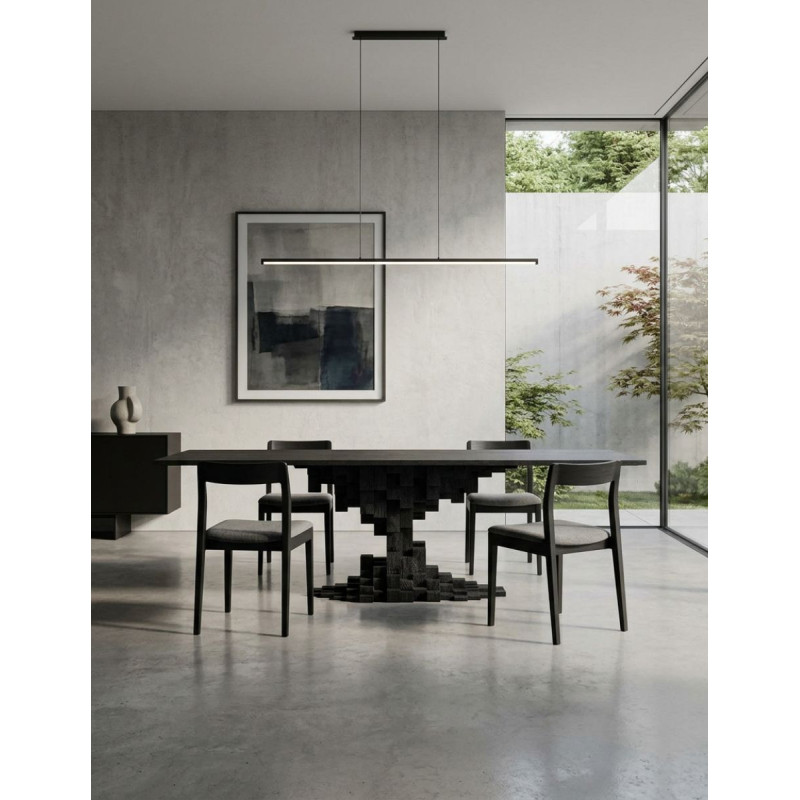 Mesa Comedor Pètria Negra de Madera de Mango - Montiel