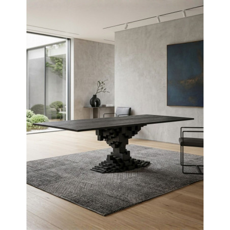 Mesa Comedor Pètria Negra de Madera de Mango - Montiel