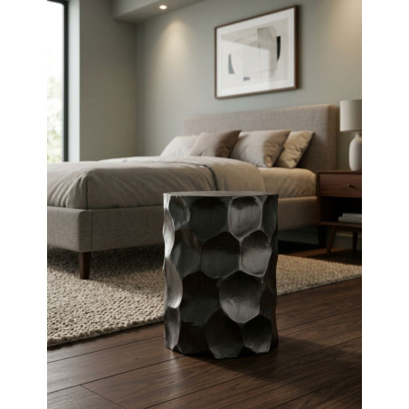 Taburete Kialeh Negro de Decoración 45x35 cm. - Montiel