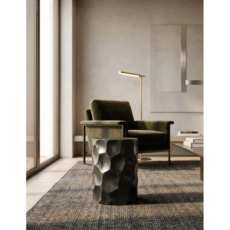 Taburete Kialeh Negro de Decoración 45x35 cm. - Montiel