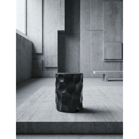 Taburete Kialeh Negro de Decoración 45x35 cm. - Montiel