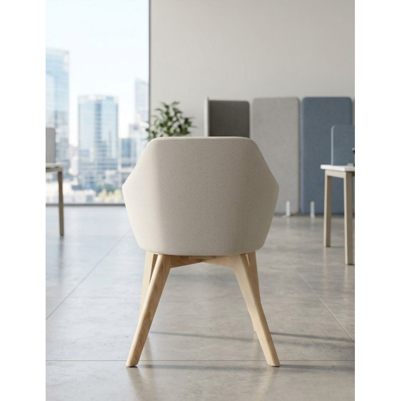 ▷ Butaca Tapizada Patas de Madera Sofía de Kunna