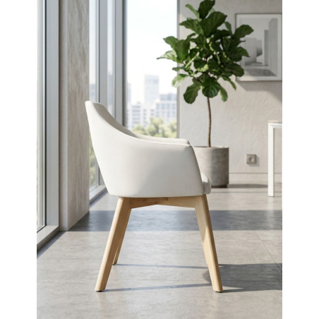 ▷ Butaca Tapizada Patas de Madera Sofía de Kunna