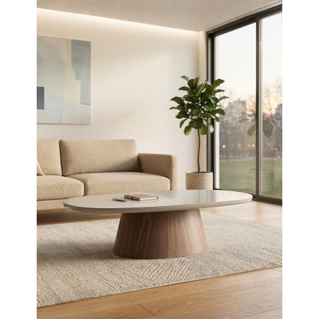 Mesa Auxiliar Bionaz 140x60 cm. Ovalada - Montiel