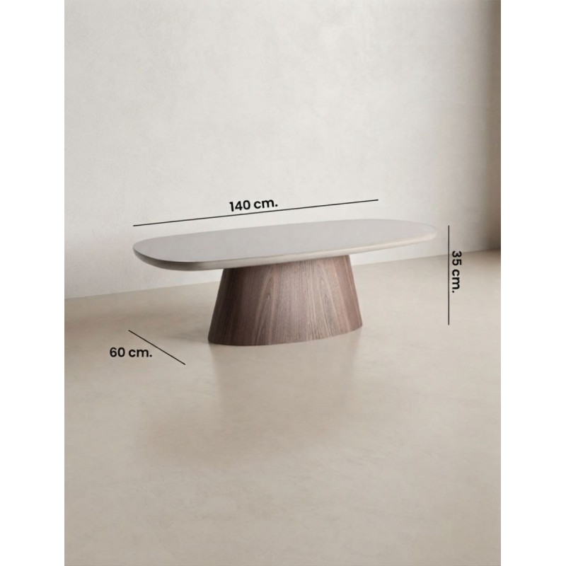 Mesa Auxiliar Bionaz 140x60 cm. Ovalada - Montiel