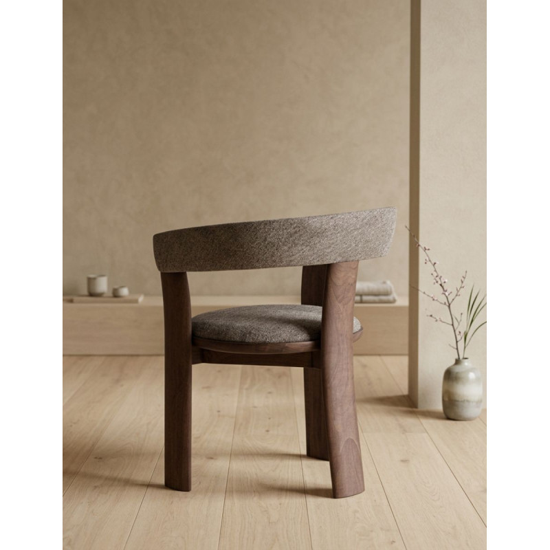 Silla Devillac 3 Patas Madera de Fresno Nogal - Montiel