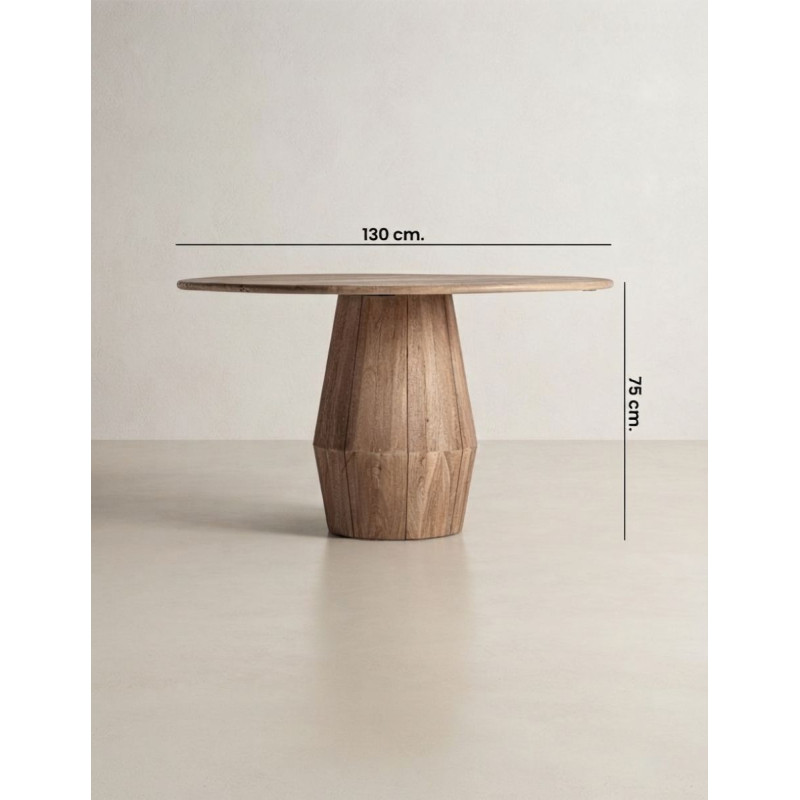 Mesa Reuniones Jacquard de Madera Ø130 cm. - Montiel