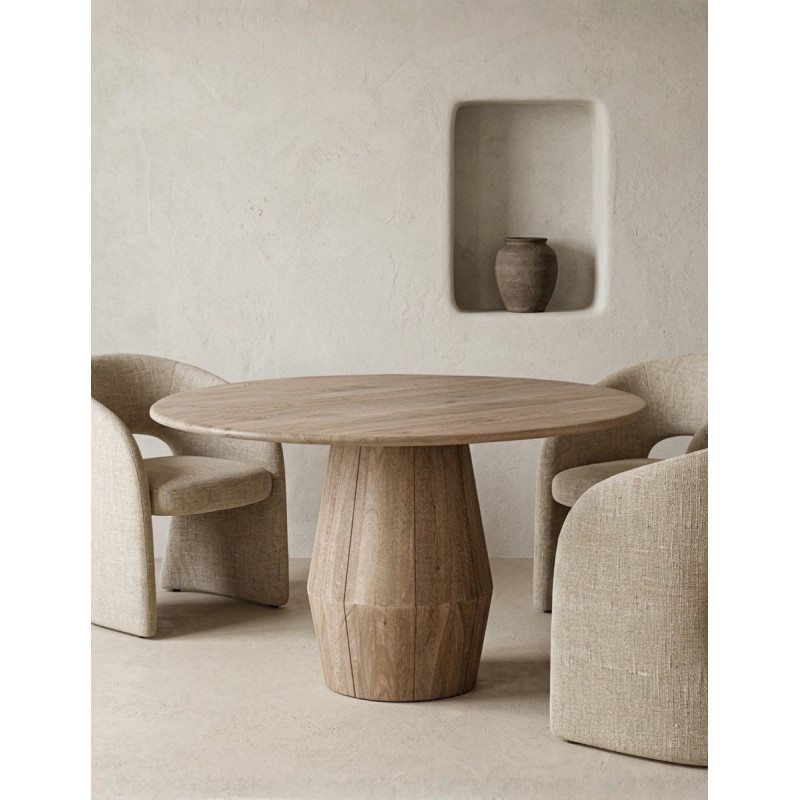 Mesa Reuniones Jacquard de Madera Ø130 cm. - Montiel