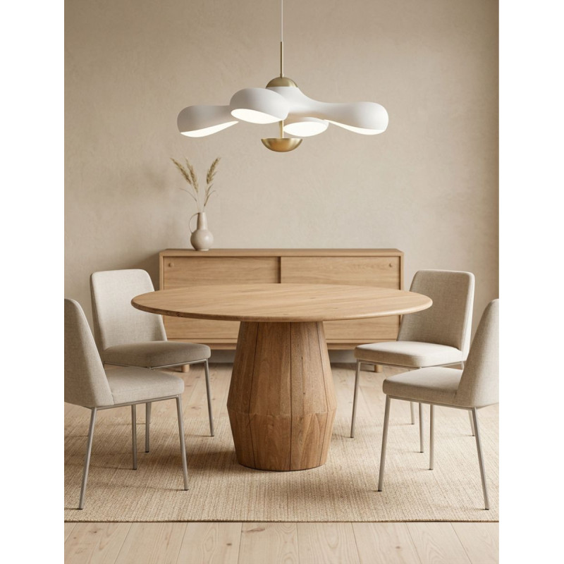 Mesa Reuniones Jacquard de Madera Ø130 cm. - Montiel